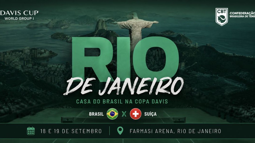 Rio de Janeiro sediará confronto entre Brasil e Suíça na Copa Davis