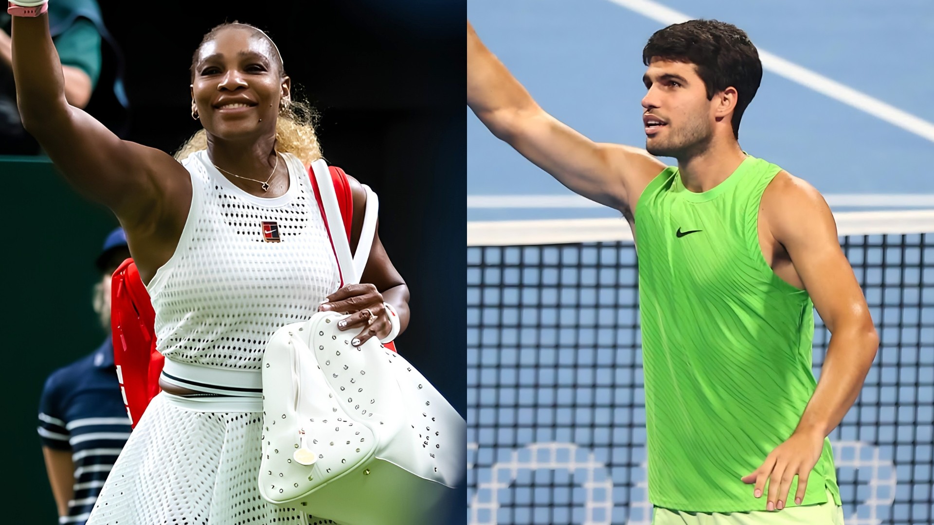 Parceria entre Serena e Alcaraz lidera últimos convites para as duplas mistas do US Open. Confira quem joga!