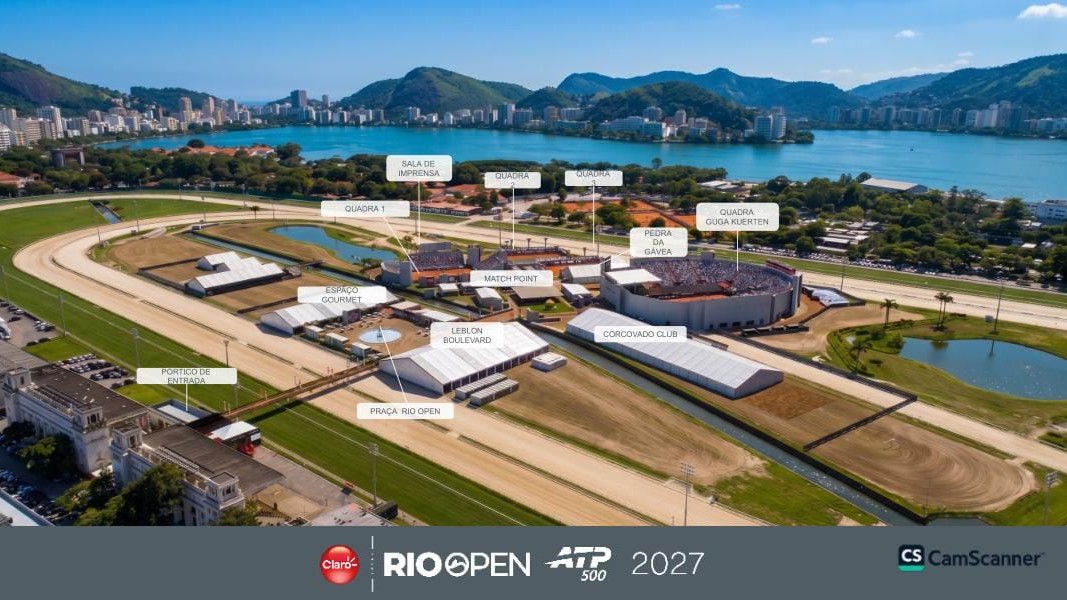 Rio Open anuncia expansão de estrutura e novo complexo no Jockey Club Brasileiro para a edição de 2027